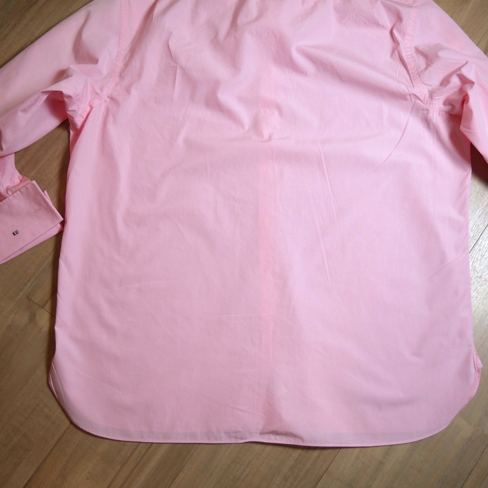 Ralph Lauren Purple Label Pink White Contrast Collar French Cuff Shirt Italy 18 - Picture 7 of 8